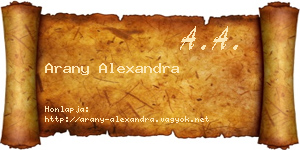 Arany Alexandra névjegykártya